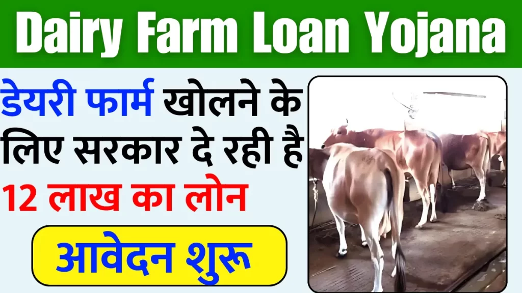 Dairy Farm Loan Yojana डेयरी फार्म खोलने के लिए सरकार दे रही है 12 लाख का लोन, आवेदन शुरू